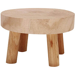 BESTA Support pour plantes en bois, mini tabouret, support pour plantes grasses, pot de fleurs, support en bois, support pour intérieur ou extérieur, décoration rustique de jardin 