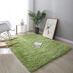 LUUCOZK Tapis à poils longs doux et moelleux pour chambre à coucher et salon - Vert gazon-200x250cm