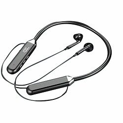 Casque Sans Fil Bluetooth 5.2 Suspendu Cou Anti-Transpiration Musique Sport Jeu Écouteur Compatible Pour Android Universel Noir 