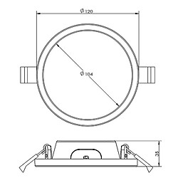 Acheter Plafonnier encastré 10cm spot LED 7W panneau lumineux moderne plafond intérieur entrée couloir bureau magasin 230V LUMIÈRE 2700K