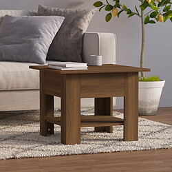 vidaXL Table basse chêne marron 55x55x42 cm bois d'ingénierie 