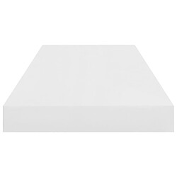 Acheter vidaXL Étagère murale flottante Blanc brillant 60x23,5x3,8 cm MDF