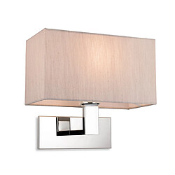 Luminaire Center Applique Chrome avec Abat-Jour Oyster Rectangle