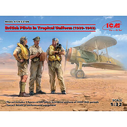 Icm Figurine Mignature British Pilots In Tropical Uniform (1939-1943) 