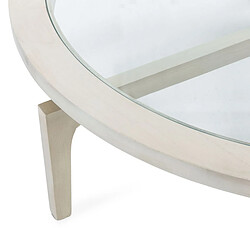 Table Basse Thai Natura Blanc 100 x 32 x 100 cm