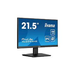 Ecran IIYAMA 21.5" Noir IPS 16:9 1ms ULTRA MINCE 1920x1080 100Hz 300 cd/m² 1ms HDMI Displayport HPs 2x1W Réduc lumière bleue 3 côtés sans bordure / XU2293HS-B6