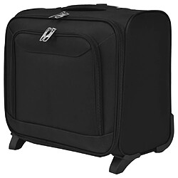 Avis vidaXL Valise de pilote Noir