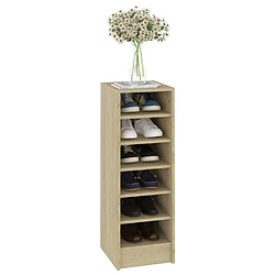 vidaXL Armoire à chaussures Chêne Sonoma 31,5x35x90 cm Bois ingénierie pas cher