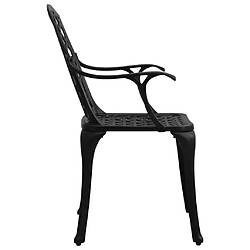 Acheter Maison Chic Lot de 4 Chaises de jardin,Fauteuil d'extérieur Aluminium coulé Noir -MN18686