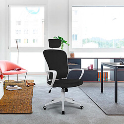 Franchi Chaise de bureau en tissu aux lignes ergonomiques et appui-tête design Sepang