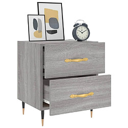 Acheter Maison Chic Table de chevet, Table de Nuit pour chambre salon sonoma gris 40x35x47,5 cm bois d’ingénierie