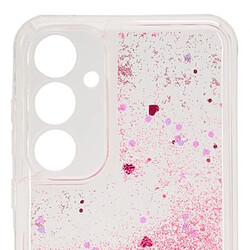 Avis iLike Coque arrière en silicone à paillettes d'eau pour Samsung Galaxy A35 5G (A356E) (A356B) Rose