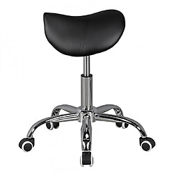 Avis Mes Tabouret de bureau à roulettes 38x35x48/60 cm en PU noir