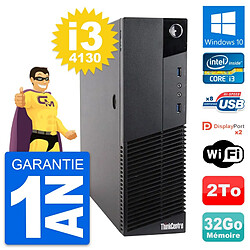 PC Lenovo ThinkCentre M83 SFF Intel i3-4130 RAM 32Go Disque 2To Windows 10 Wifi · Occasion 