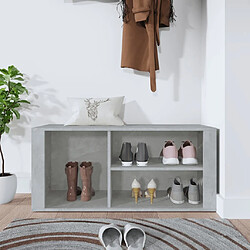 Avis Maison Chic Armoire à Chaussures Gris béton,Meuble de Rangement à Chaussures 100x35x45 cm Bois d'ingénierie -MN49741