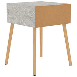 Maison Chic Table de chevet,Table de nuit,Table d'appoint pour salon Gris béton 40x40x56 cm Aggloméré -MN29005 pas cher