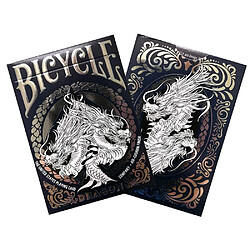 Bicycle Dragon 1041709 Jeu de Cartes pour Les collectionneurs Bleu/argenté