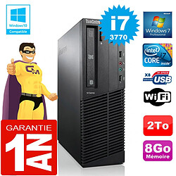 PC Lenovo M92p SFF Core I7-3770 Ram 8Go Disque 2 To Graveur DVD Wifi W7 · Occasion 