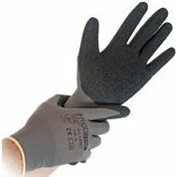 HYGOSTAR Arbeitshandschuh ``NYLON - SKILL``, grau, XXL Nylon-Feinstrickhandschuh, Handfläche und Fingerkuppen mit - 12 Stück (33982) 