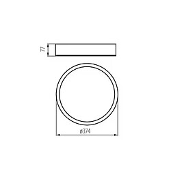 Avis Kanlux Plafonnier à Culot 2 x E27 rond Ø375mm Wengé