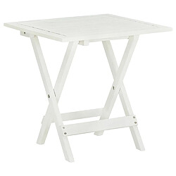 vidaXL Table de bistro Blanc 46x46x47 cm Bois d'acacia massif