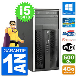 PC Tour HP Pro 6300 CMT Intel i5-3470 RAM 4Go Disque Dur 500Go Windows 10 Wifi - Occasion