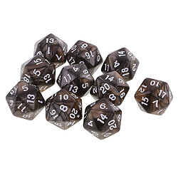 Acheter 10 Pcs 20 Faces Dés D20 Polyédrique Dés Pour Donjons Et Dragons Jeux De Table Café Gris