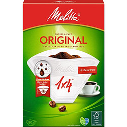 Filtre à café MELITTA 1x4/80 blanc + détartant bio