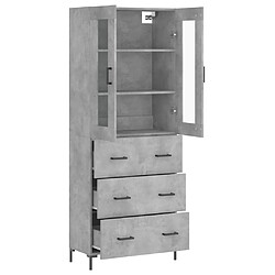 Acheter Maison Chic Buffet,Meuble de Rangement,commode pour salon,Cuisine Gris béton 69,5x34x180 cm Bois d'ingénierie -MN45047