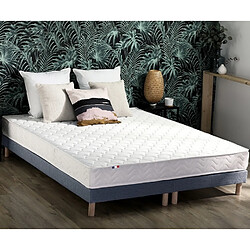 Idliterie Ensemble Matelas accueil Latex 3 zones INITIAL - Bi Confort Mousse & Latex + Sommier - Made in France Ensemble Matelas accueil Latex 3 zones INITIAL - Bi Confort Mousse & Latex + Sommier - Made in France Dimensions - 2x80 x 200 cm, Sommier - Bleu denim