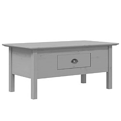 vidaXL Table basse BODO gris 100x55x46 cm bois de pin massif