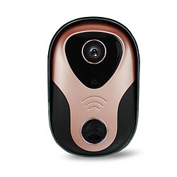 Wewoo Interphone vidéo Visiophone or rose WIFI 1.3MP Réseau HD Sonnette, Support Micro SD Carte & Nuit Vison 