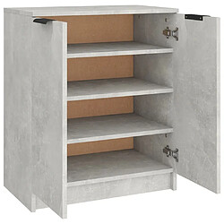 Acheter vidaXL Armoire à chaussures Gris béton 59x35x70 cm Bois d'ingénierie