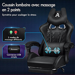 ALFORDSON Chaise de Jeu Bureau Racer Grand Coussin lombaire Siège en Cuir