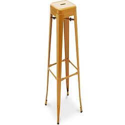 ICONIK INTERIOR Tabouret de bar - Design industriel - 76cm - Nouvelle édition- Stylix Jaune pâle