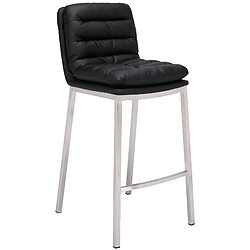 Non Tabouret de bar Dundalk simili cuir acier inoxydable