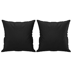 Acheter vidaXL Ensemble de canapés 2 pcs avec coussins noir similicuir