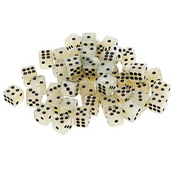 50 pcs acrylique six faces dés 12mm d6 dés pour d u0026 d dnd rpg partie crème de jeu Dés de D6