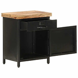 Maison Chic Table de chevet, Table de Nuit, Meuble de Rangement 40x30x52 cm Bois de manguier brut