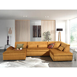 Lisa Design Vermont - canapé panoramique d'angle droit - 7 places - XXL - en velours