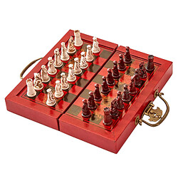 Pliable En Bois Jeu d'échecs, Antique Style Chinois et Pièces, Jeu de Société pour Enfants Débutant Pliante en bois jeu d'échecs jeu de société enfants jouets