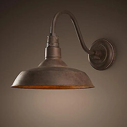 Universal Vintage Vintage Mur Montée Lampe Loft Rouille Industrielle Style Américain Lumière Intérieure Luminaire Couloir Couloir Imperméable (Noir Noir Intérieur Noir)