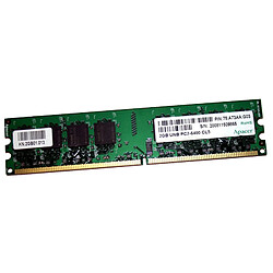 2Go RAM Apacer 75.A73AA.G03 DIMM DDR2 PC2-6400U 800Mhz 2Rx8 240-Pin 1.8v CL5 - Occasion