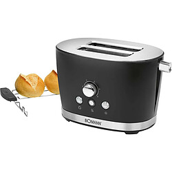 Grille Pain vintage noir Toaster 2 fentes, 850, Noir, Bomann, TA 3005 CB