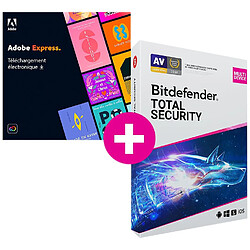 Adobe Systems Adobe Express Premium + Bitdefender Total Security - Abonnement 1 an - 1 utilisateur - A télécharger