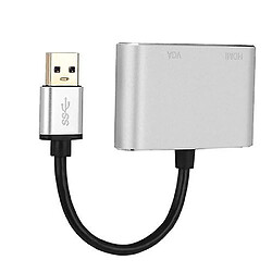 Universal Adaptateur USB 3.0 vers HDMI/VGA 1920 * 1080 convertisseur double affichage pour Mac OS/8/7/XP 32/64 bits 