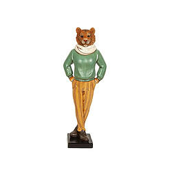 Figurine Décorative Romimex Vert Résine Tigre 14 x 37 x 10 cm 