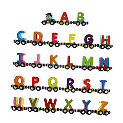 Train Magnétique En Bois Carrige Cars Kids Toy Mini Véhicules Alphabet Cadeau pas cher