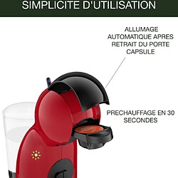 NC KRUPS Nescafé Dolce Gusto Machine à café + 48 dosettes, Cafetière espresso, Compact, Multi-boissons, Piccolo XS rouge YY4580FD