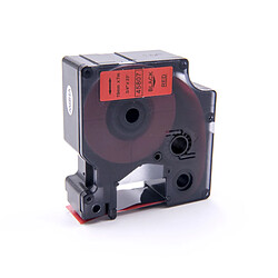 vhbw cassette à bande cartouche 19mm noir sur rouge pour imprimante d´étiquette Dymo LabelWriter Duo, Duo 400, Duo 450 remplace Dymo D1, 45807. 